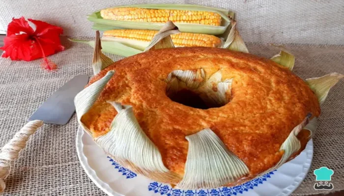 Torta de Maíz Cremosa y Esponjosa, esta receta hace que la torta sea muy rústica
