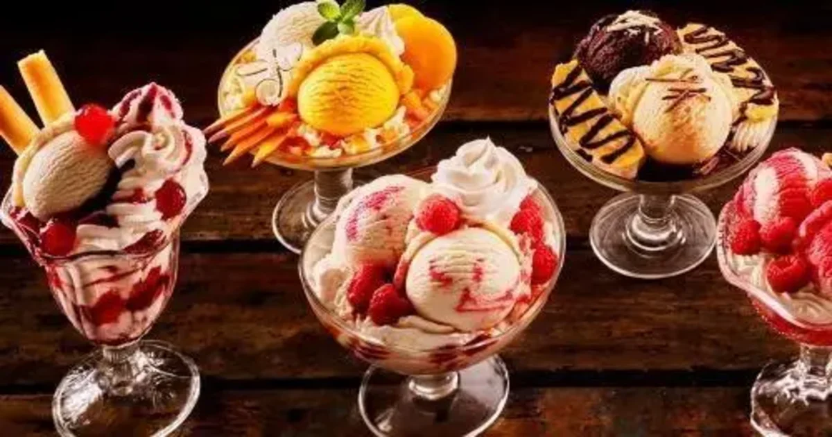 Maravilloso sundae de helado con variaciones de sabor que te sorprenderán