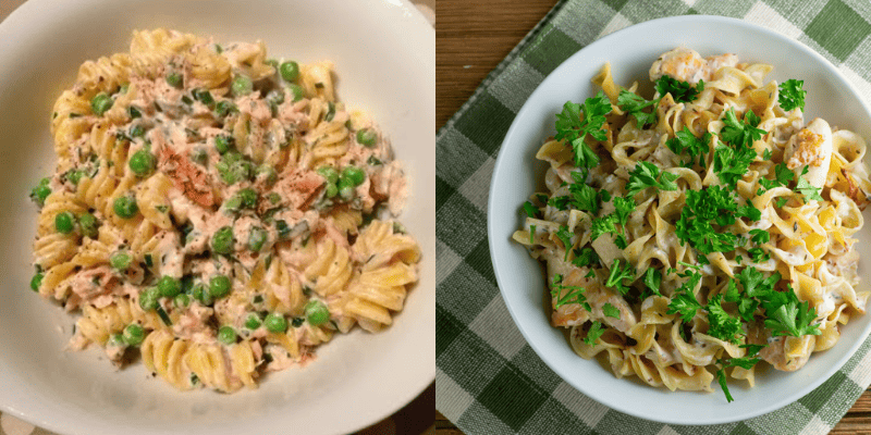 Pasta carbonara con guisantes ¡compruébalo!