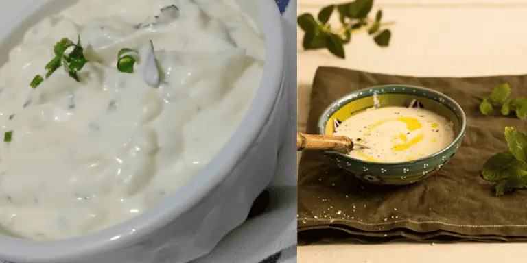 Salsa de yogurt especial para ensaladas y servida en parrilladas