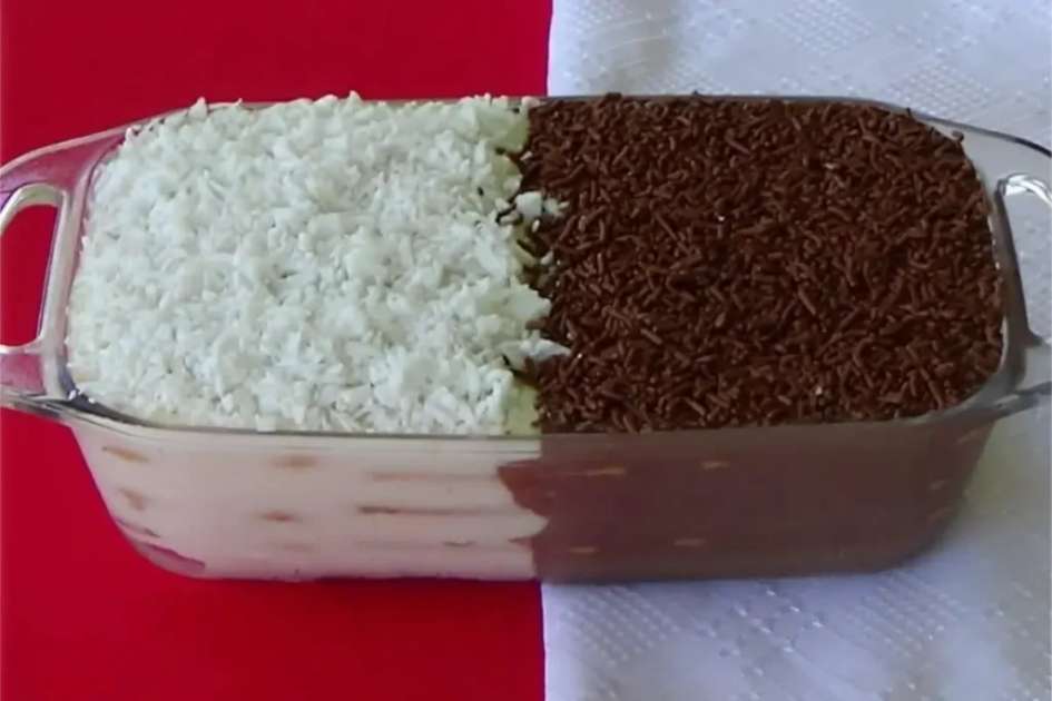 Las delicias del Postre de Coco y Chocolate Dois Amores