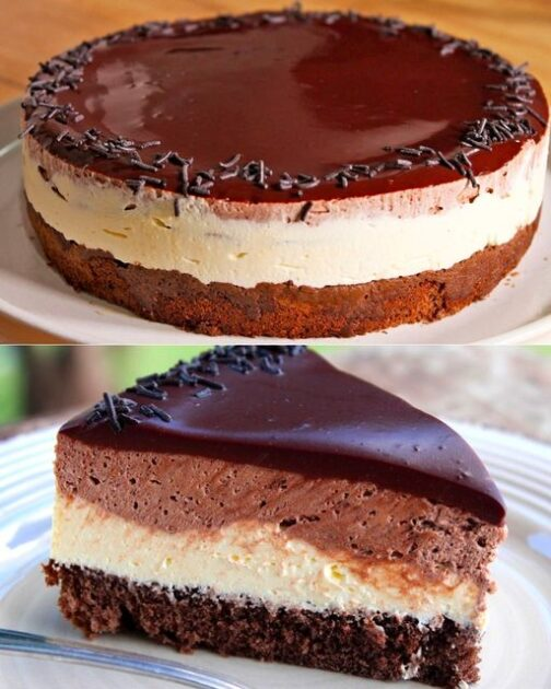 Pastel cremoso de chocolate con Prestigio.