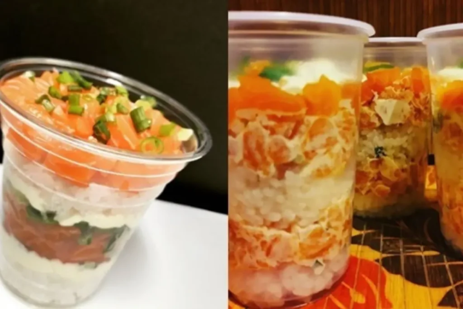 Temaki en copa: una alternativa práctica y deliciosa