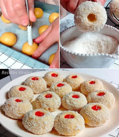 Galletas de Coco con Mermelada