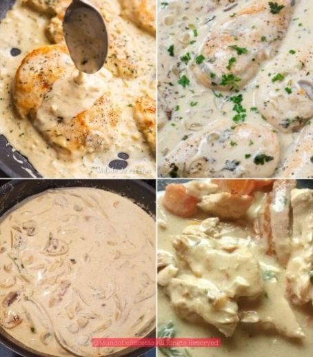 Pollo a la crema