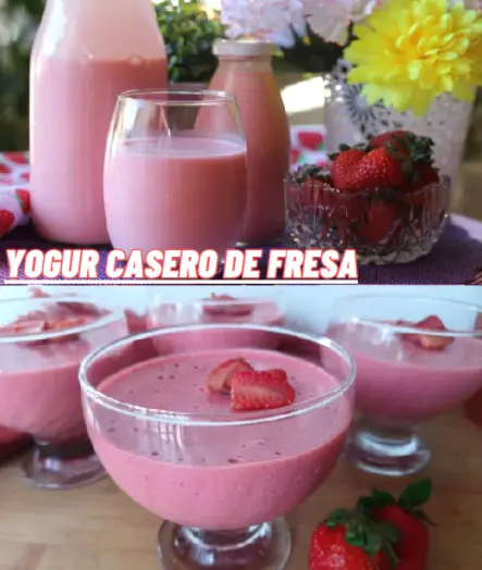 Yogur Casero de Fresa