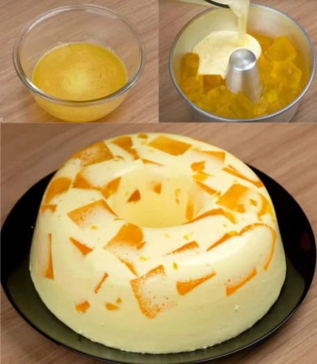 Gelatina de Piña con Leche Condensada