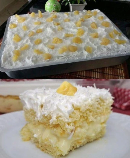 Pastel de Piña con Relleno de Coco