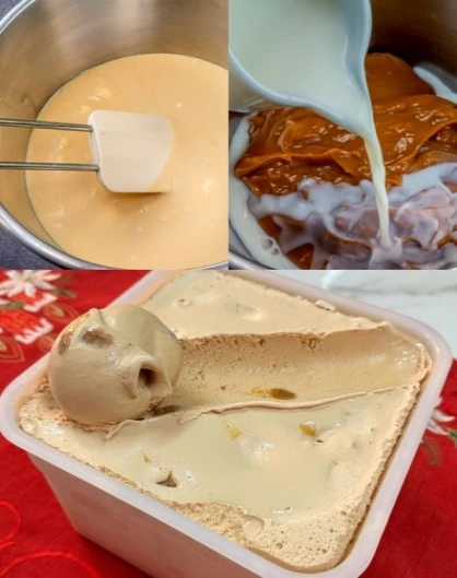 Helado Casero de Dulce de Leche