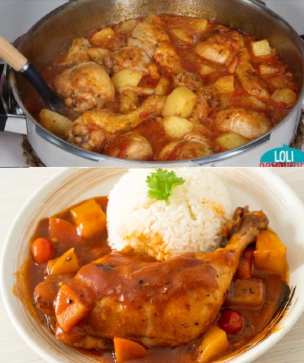 Pollo Cocido con Patatas y Zanahorias