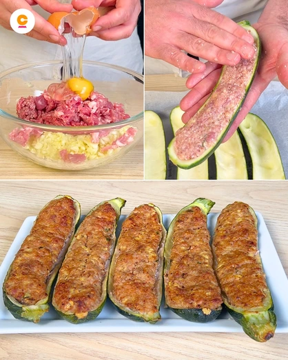 Calabacitas Rellenas de Carne