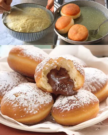 Donas Rellenas de Chocolate