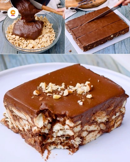 Pastel Frío de Galletas con Chocolate