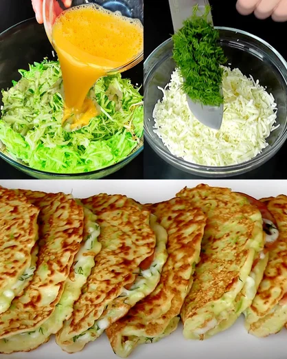 Panquecas de Calabacita con Queso