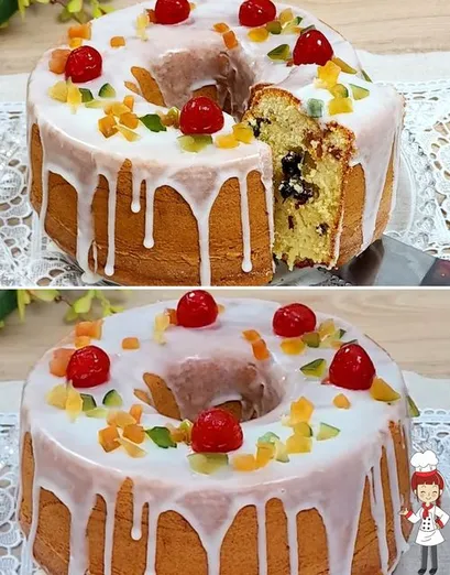 Rosca Francesa con Frutas y Cereza