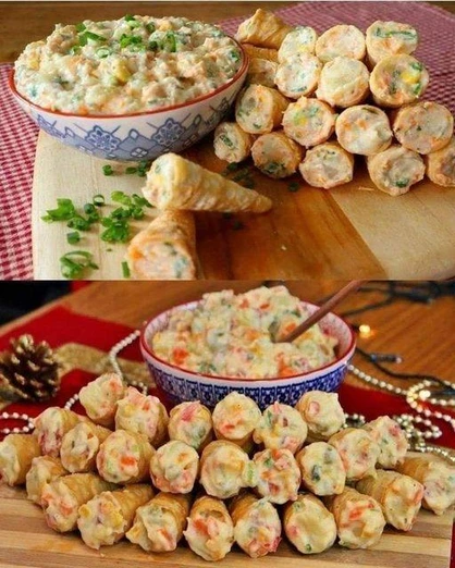 Conitos de Ensalada de Pollo
