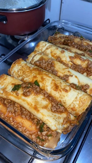 Enchiladas de Carne Molida con Crema