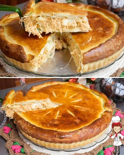 Tarta de Pollo con Queso