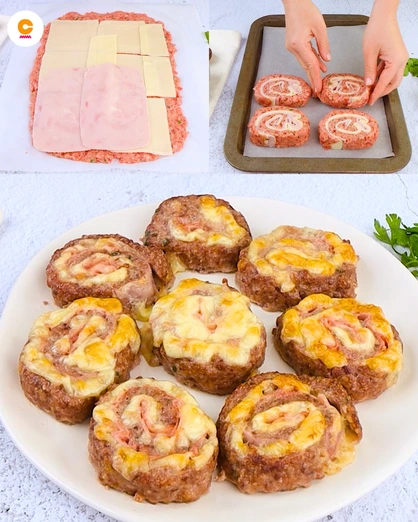 Rollo de Carne con Jamón y Queso