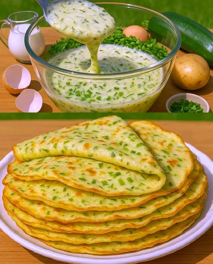 Crepas de Calabacín y Papa