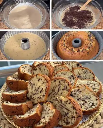 Pastel con Chispas de Chocolate