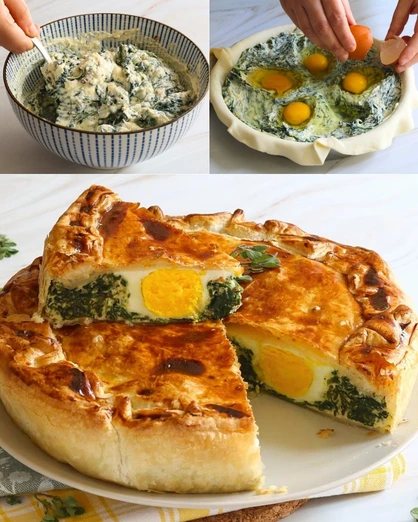 Pastel de Espinaca y Huevo