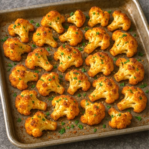 Coliflor Asada Crujiente con Ajo y Parmesano