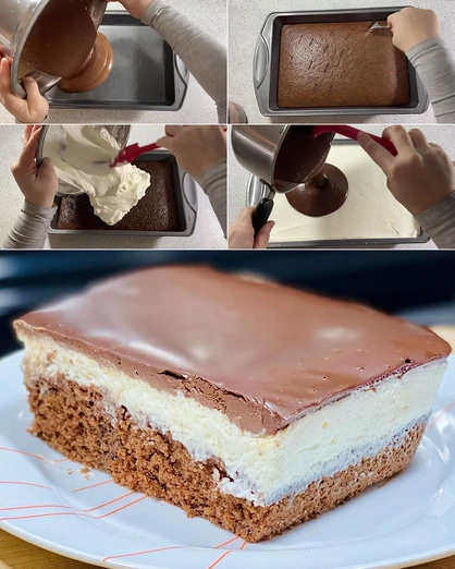 Pastel de chocolate tipo Kinder Délice