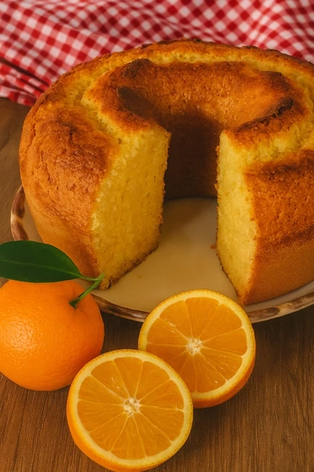 Pastel Esponjoso de Naranja Casero