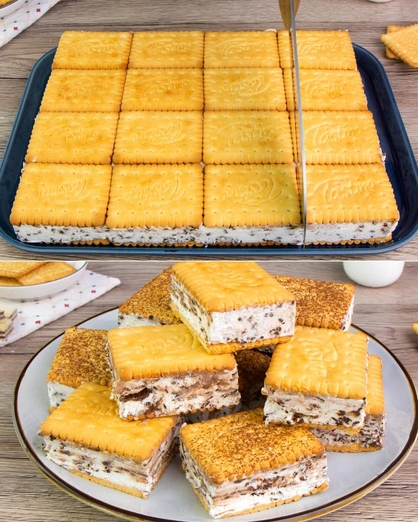Pastel Frío de Galletas María con Crema y Chocolate