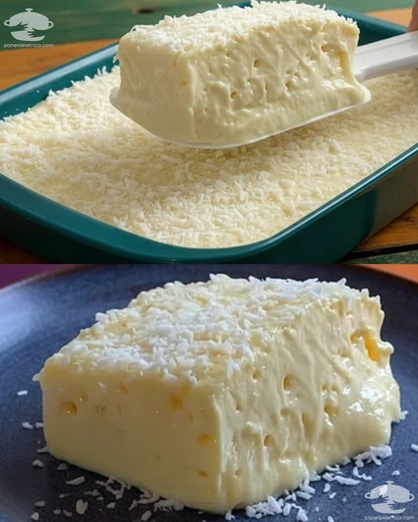 Gelatina de coco cremosa de cuchara súper suave