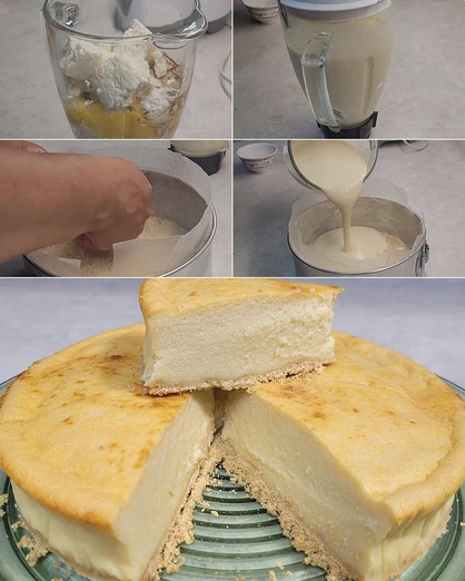 Pastel de queso cremoso al horno con base de galleta María