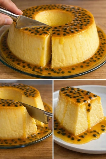 Flan de maracuyá