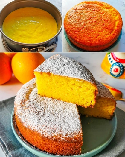 Panqué de naranja con azúcar glass