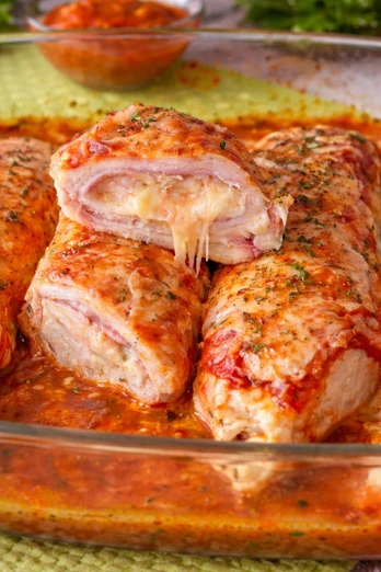 Pechugas de Pollo Rellenas de Jamón y Queso
