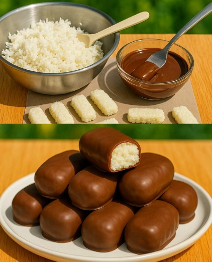 Bocado de Coco Cubierto de Chocolate