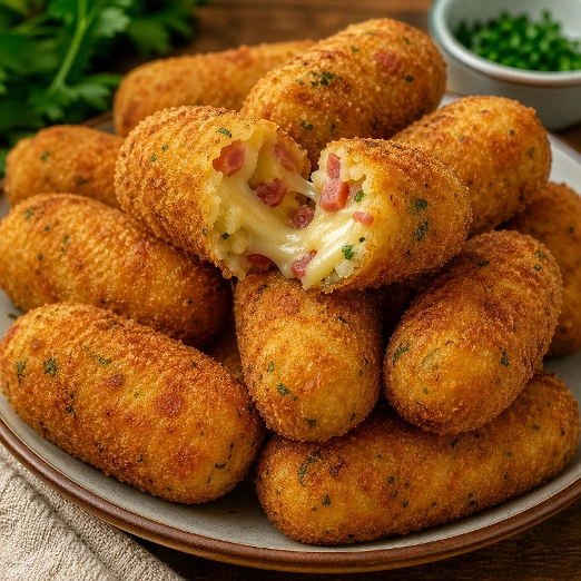 Croquetas de Papa con Jamón y Queso