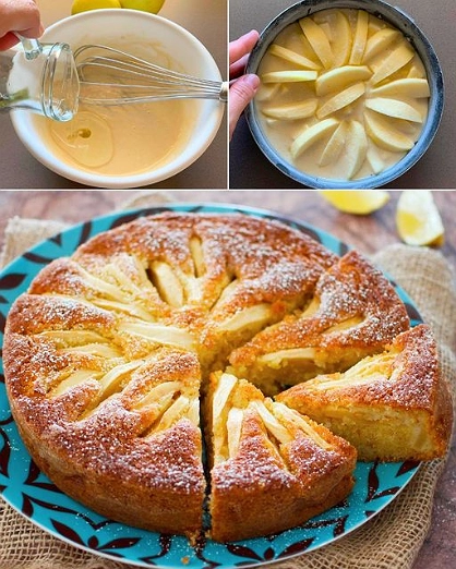 Pastel de Manzana Fácil con Azúcar Glass