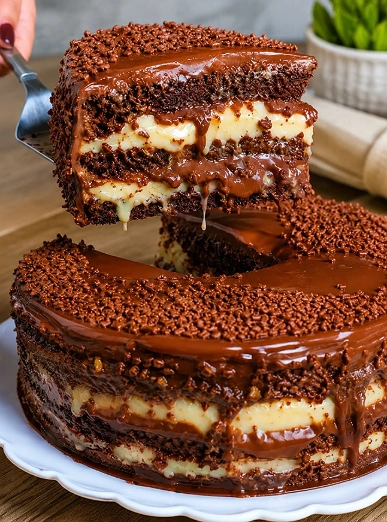 Pastel Rosca de Chocolate con Betún