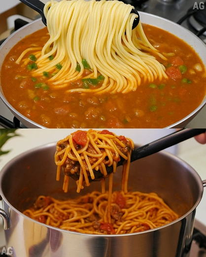 Espagueti a la Boloñesa en Salsa de Jitomate