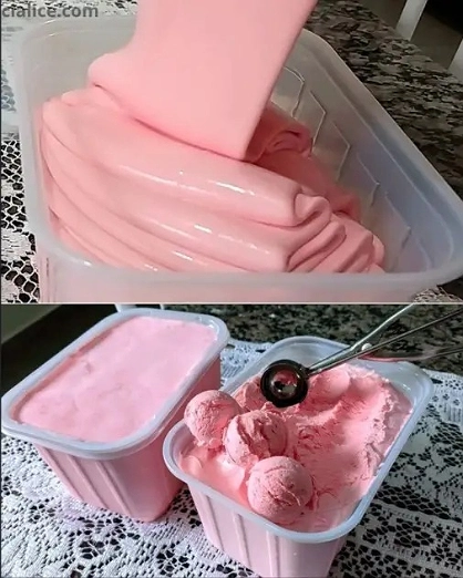 Nieve de Fresa Casera