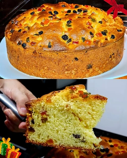 Panqué Navideño con Frutas Cristalizadas y Pasas