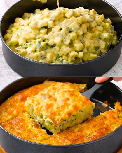 Pastel de Calabacita Gratinado con Queso