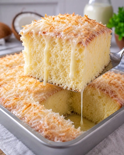 Pastel Helado de Coco con Leche Condensada