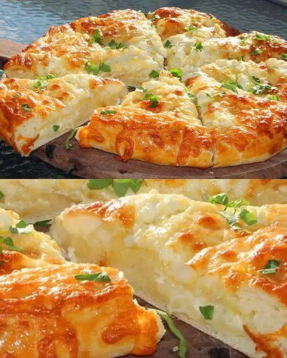 Tarta Salada de Queso Gratinado