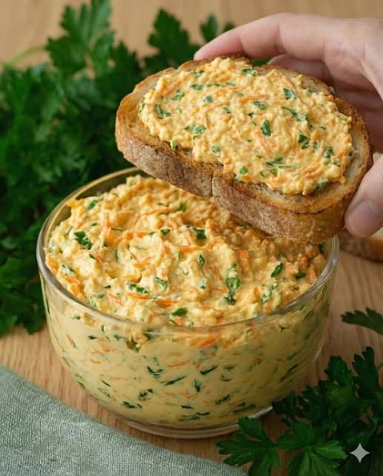 Dip de Zanahoria con Queso Crema y Perejil