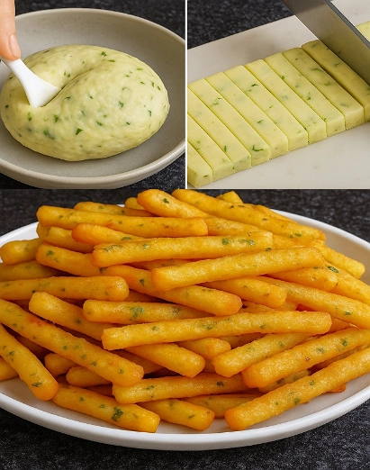 Palitos de Puré de Papa Crujientes con Perejil